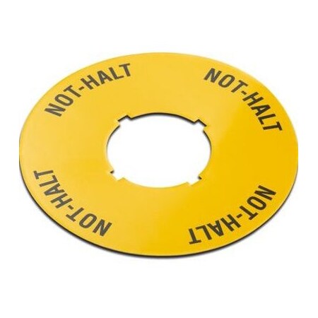 Rafi Emrg Stop Label 16.3/40Mm Yell 5.76.204.114/0400